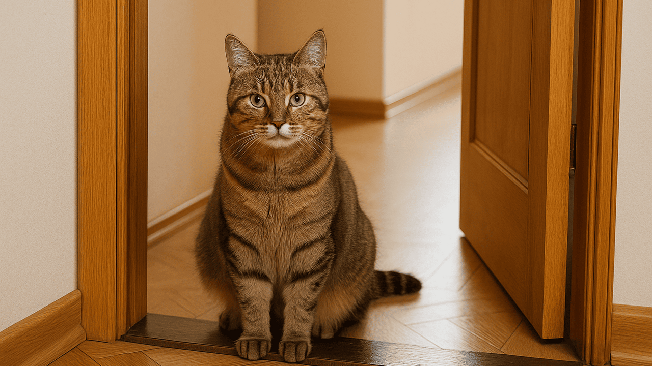 Пока хозяин вне дома, кошка живет по своим прав...