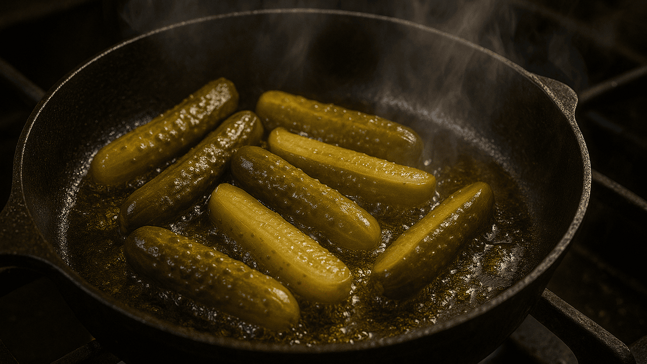 Пожарил солёные огурцы и поразился: никогда не ел такой вкусный салат — приготовлю на Новогодний стол однозначно Этот салат — не просто блюдо, а настоящий фокус...