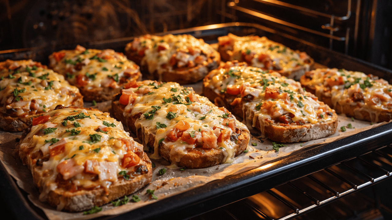 Горячие пицца-бутерброды в духовке с тянущимся сыром: сочная начинка и аппетитная корочка готовы всего за 20 минут Обычный батон, немного ветчины и сыра — и на ст...