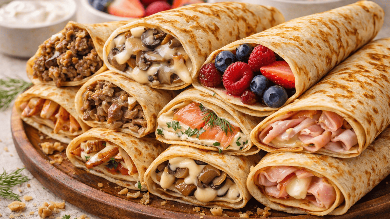 Блинчики больше не будут скучными и однообразными: 20 начинок, которые реально влюбляют во вкус Блины с начинкой могут быть как простым завтрак...