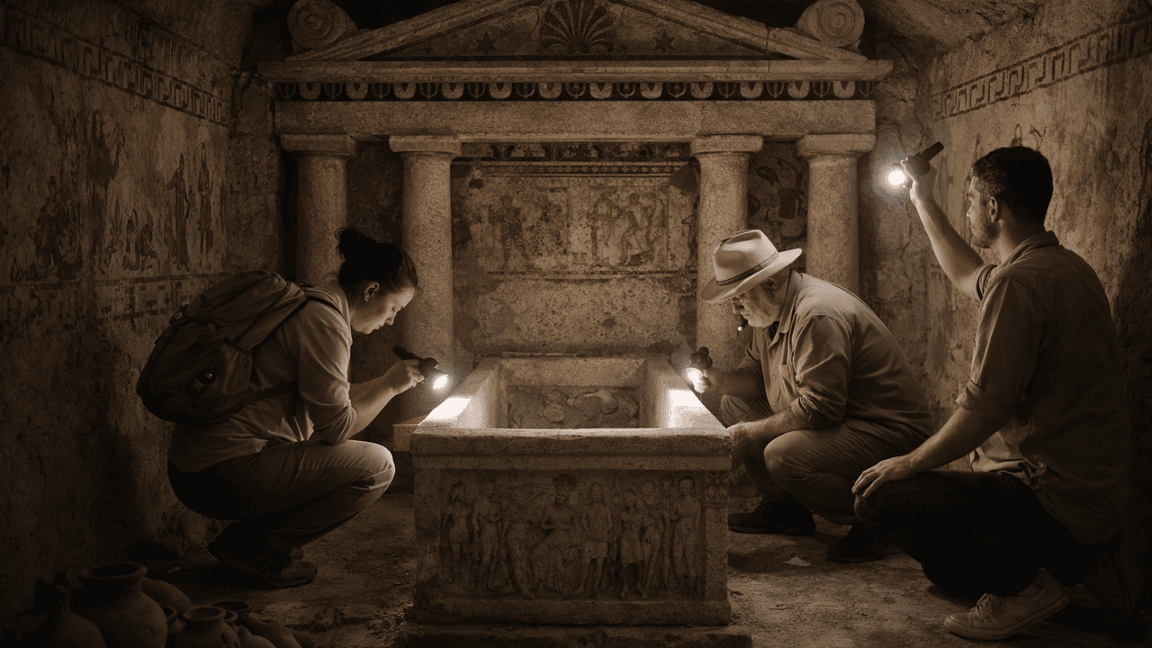 В Греции археологи обнаружили загадочное погреб...