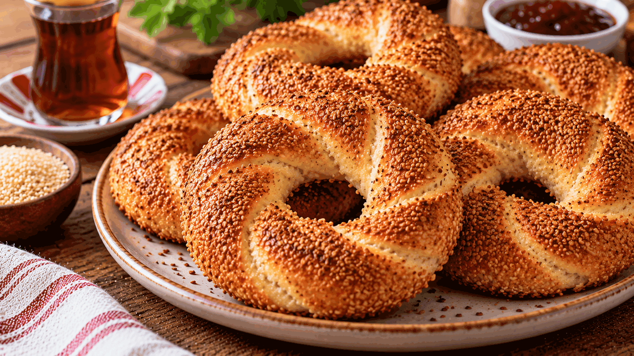 Как приготовить турецкие бублики симит с кунжут...