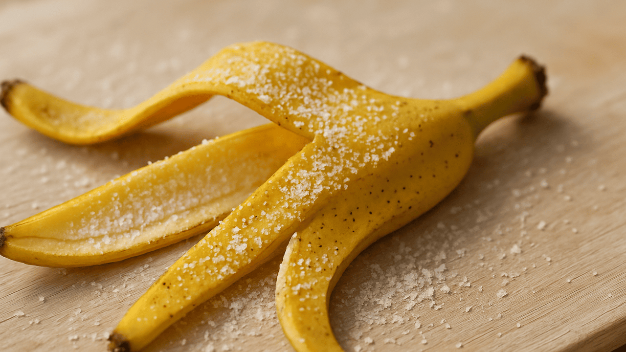 Банановую кожуру посыпаю солью — весь ноябрь горжусь своей смекалкой: лучший лайфхак для лентяев Обычная банановая кожура может стать ценным пом...