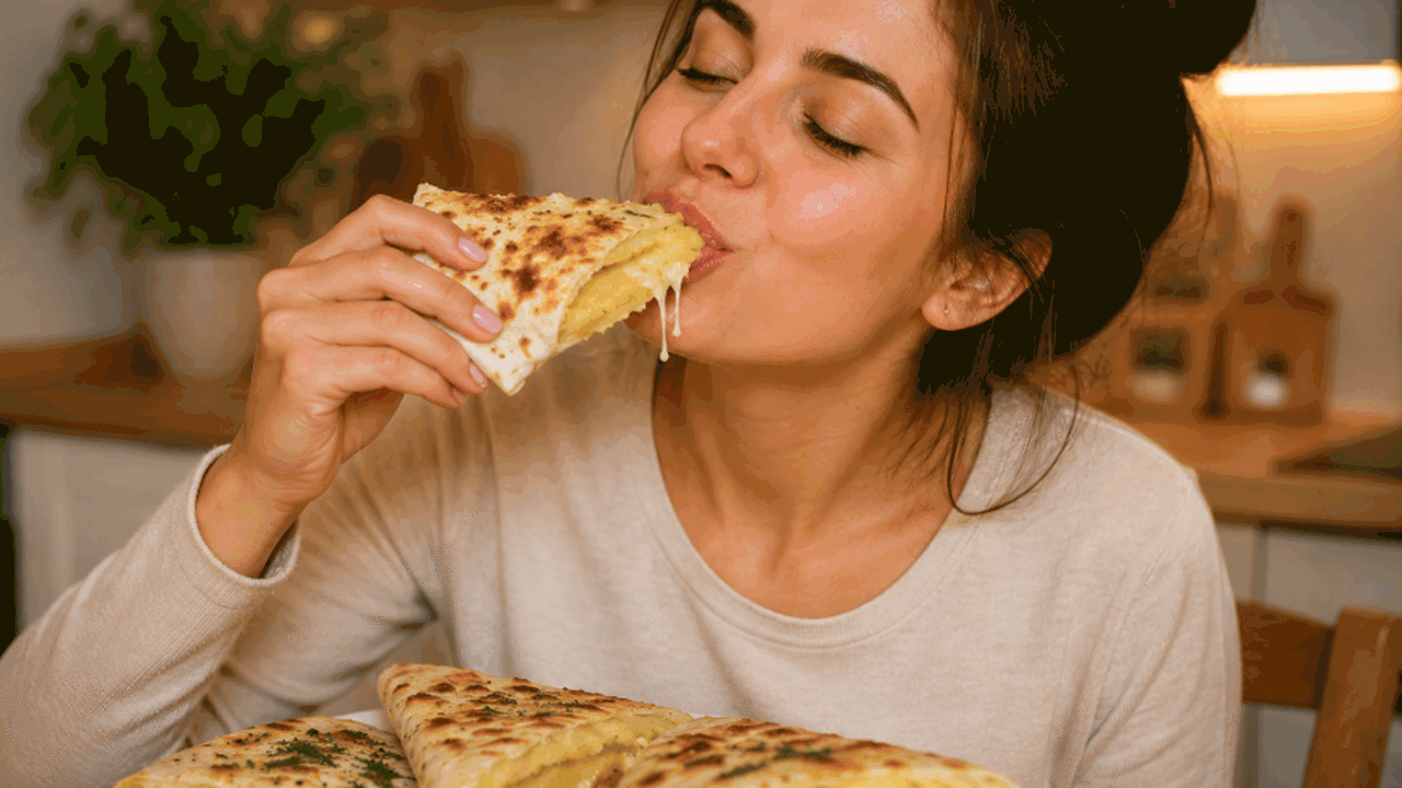 Хрустящие пирожки из лаваша с картофелем и сыро...