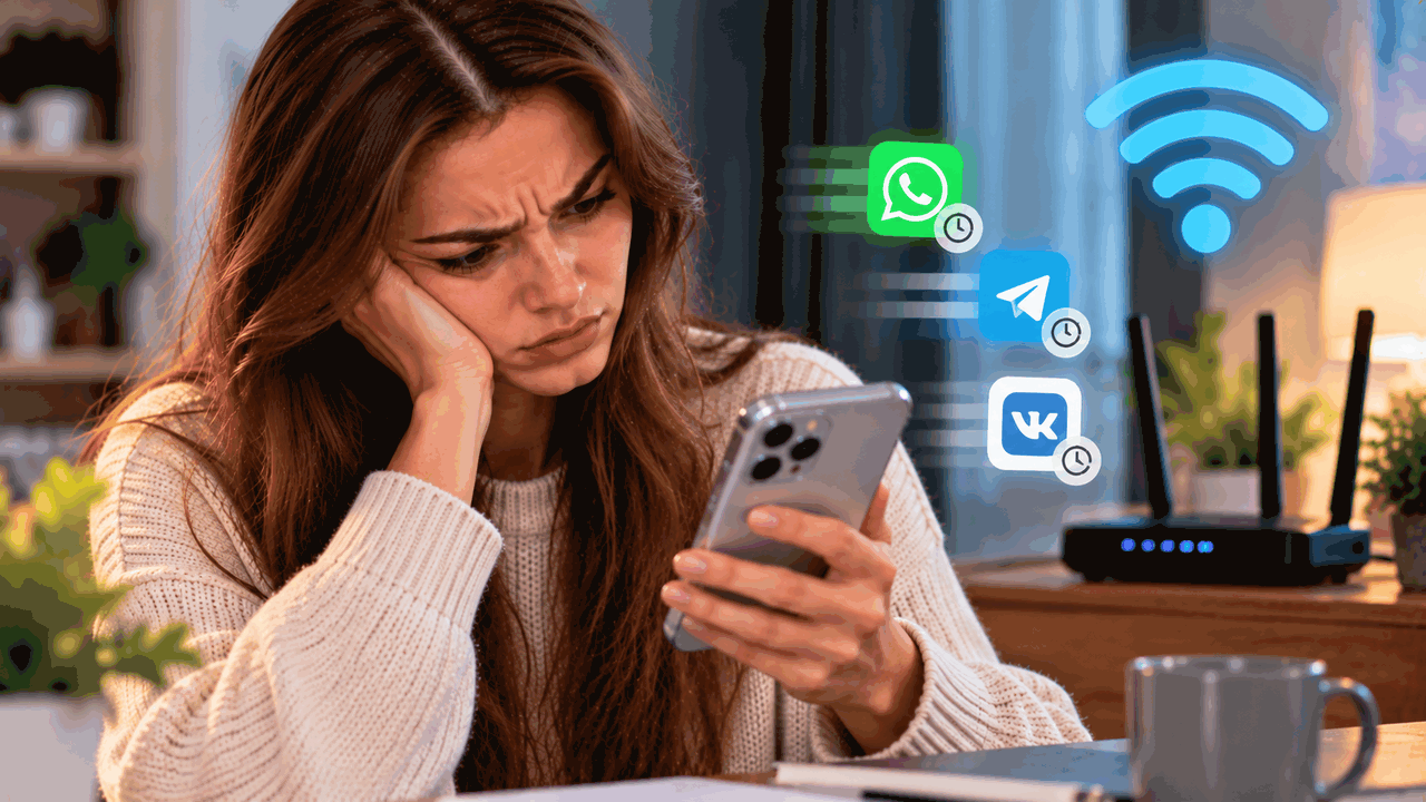 Wi-Fi подключен, но сообщения приходят с опозданием: какая настройка может мешать приложениям Почему сообщения на телефоне приходят с задержк...