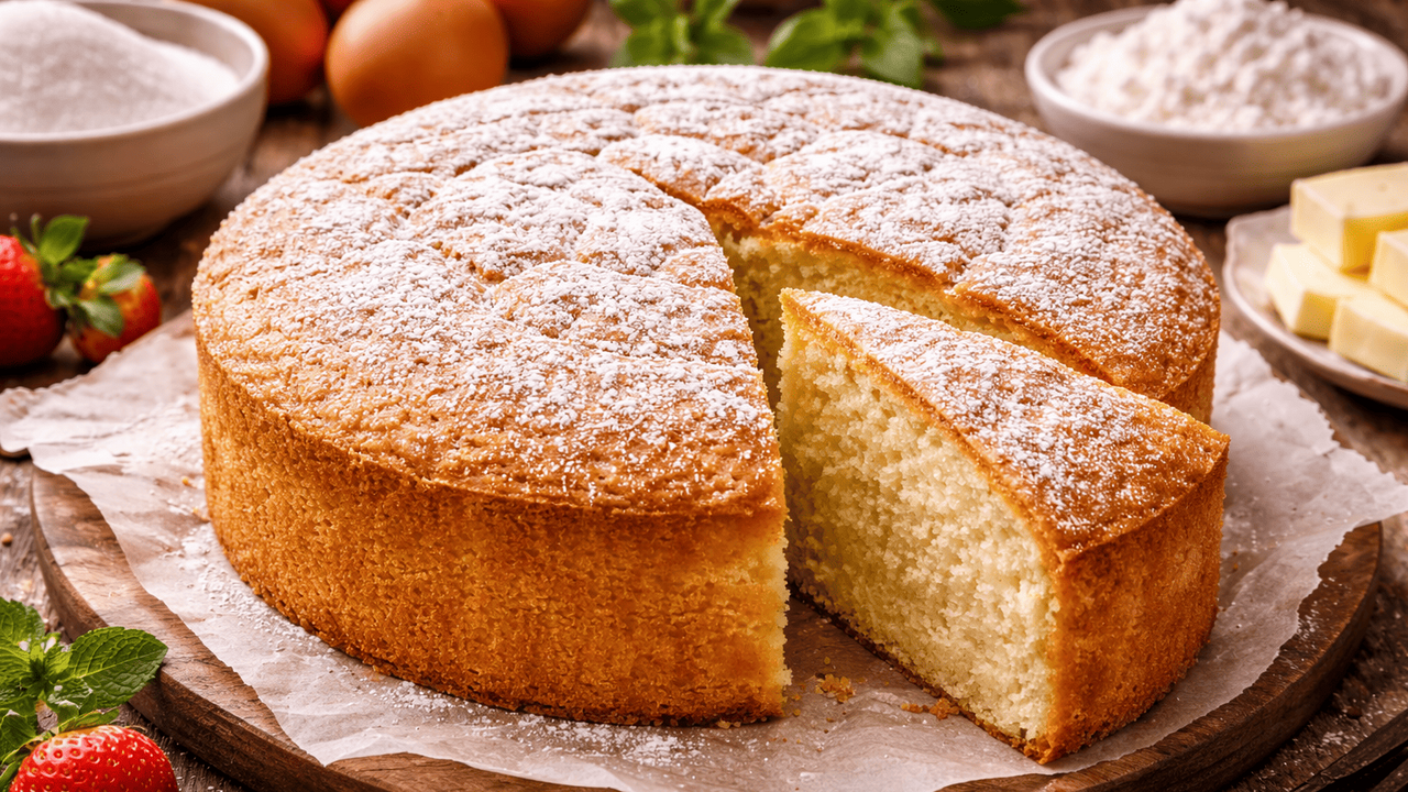 Нежный и высокий бисквит, который не опадает и ...