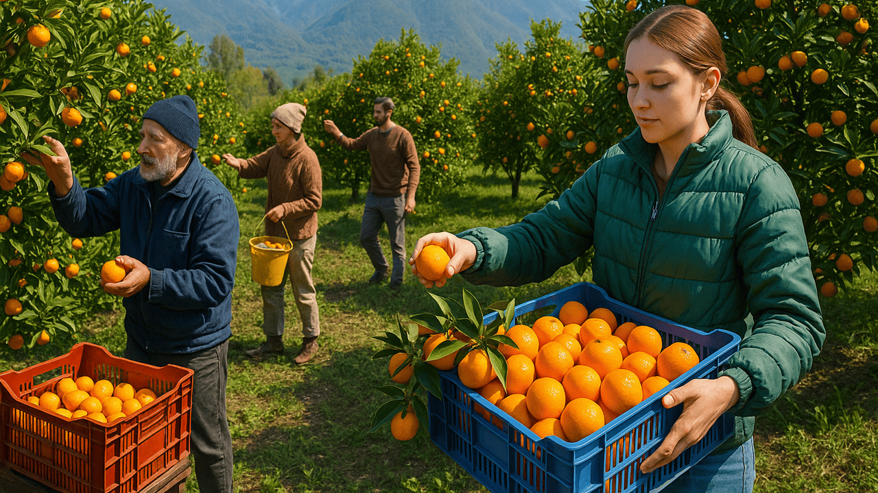 Сбор мандаринов в Абхазии стремительно набирает...