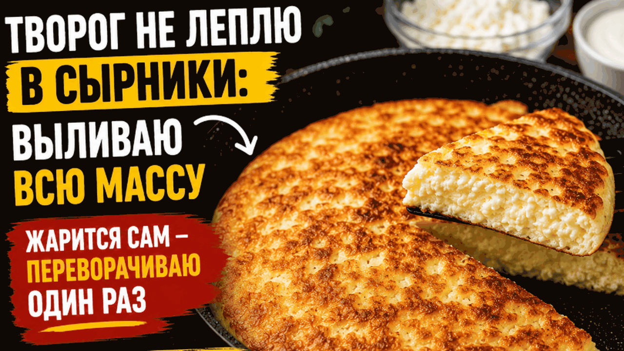 Творог для сырников не леплю порциями, а выклад...