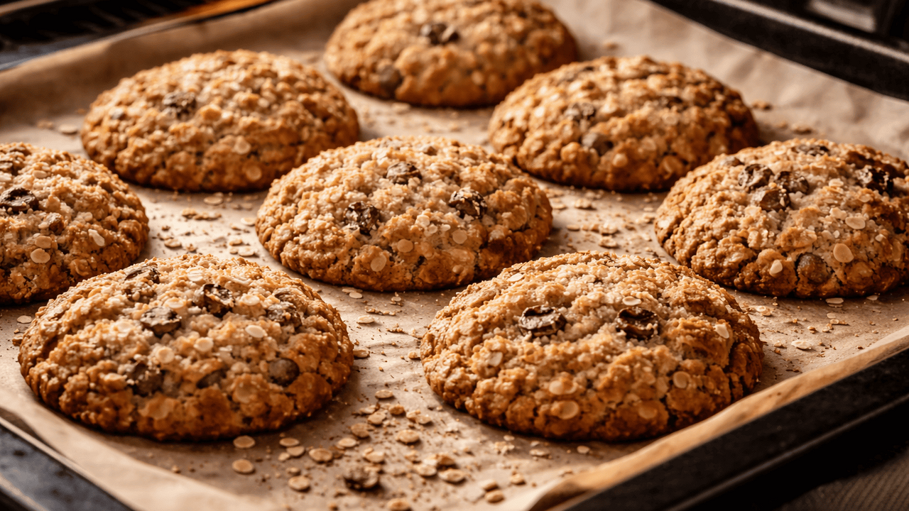 Ароматное домашнее печенье из овсянки и творога...