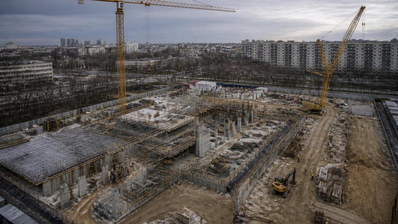 Падение в строительстве стало рекордным за десятилетие Объем строительных работ в России падает пятый ...