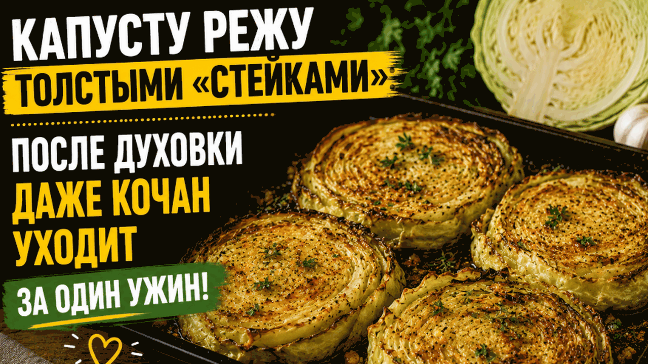 Белокочанную капусту режу толстыми кругами и за...