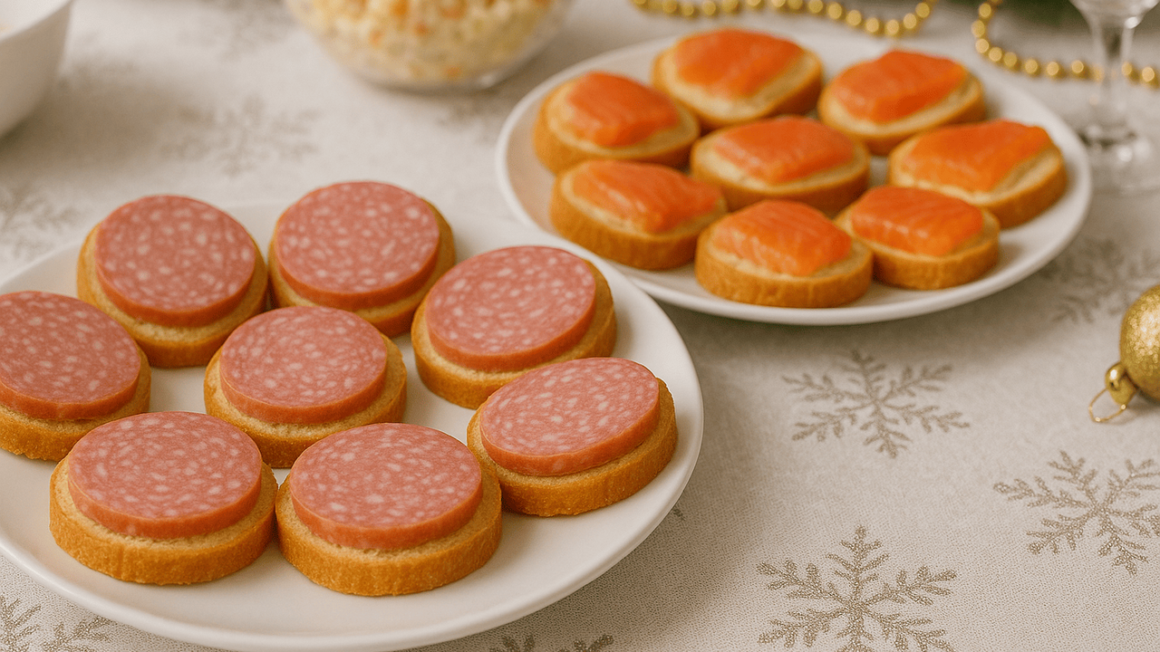 Простые горячие бутерброды с колбасой, картофел...