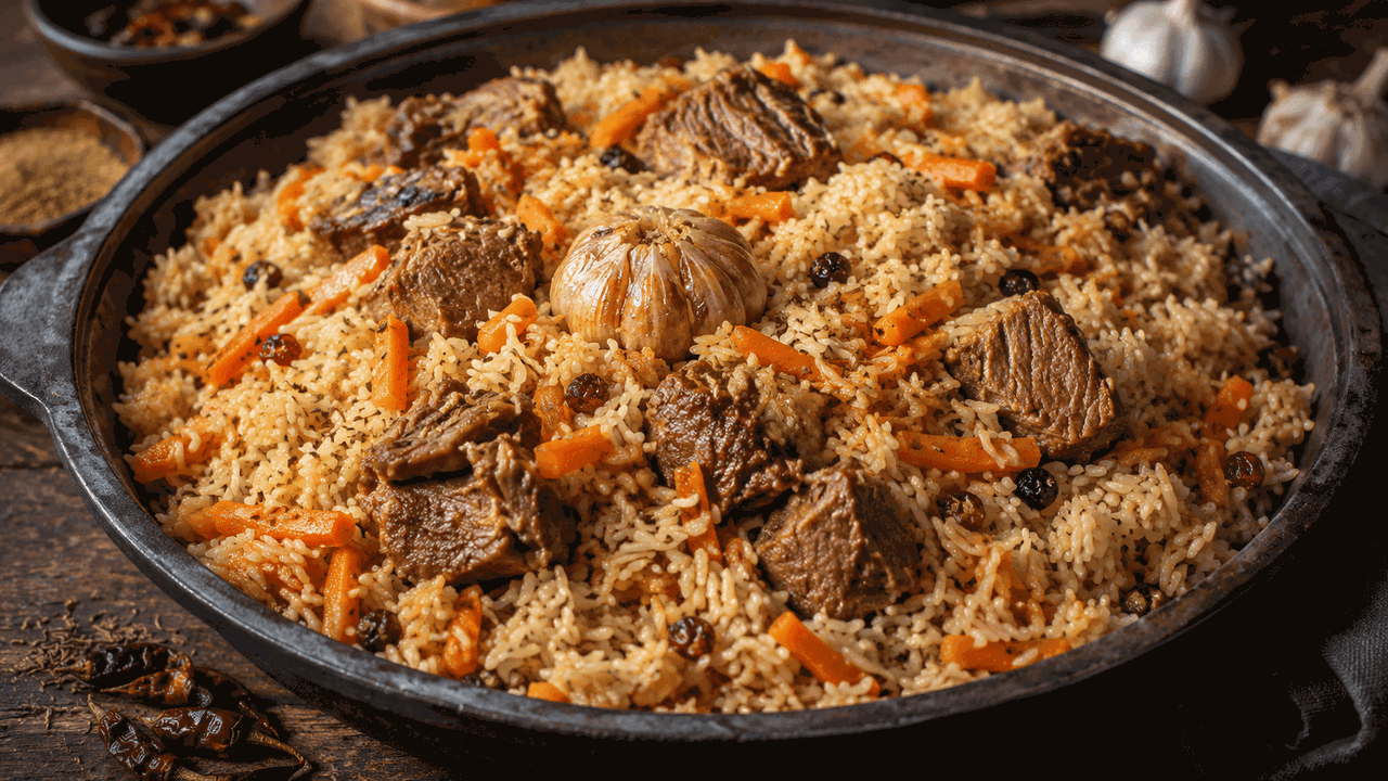 Настоящий плов отличается рассыпчатым рисом, ар...