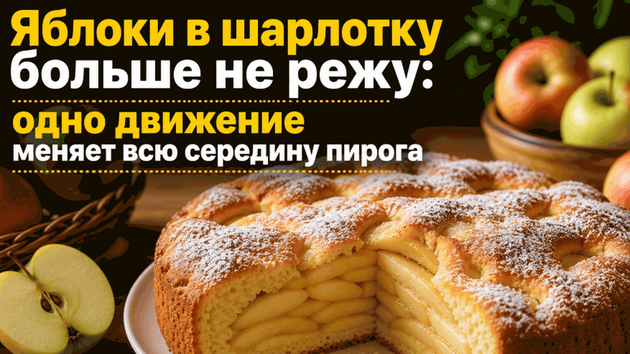 Яблоки для шарлотки не режу дольками, а натираю...