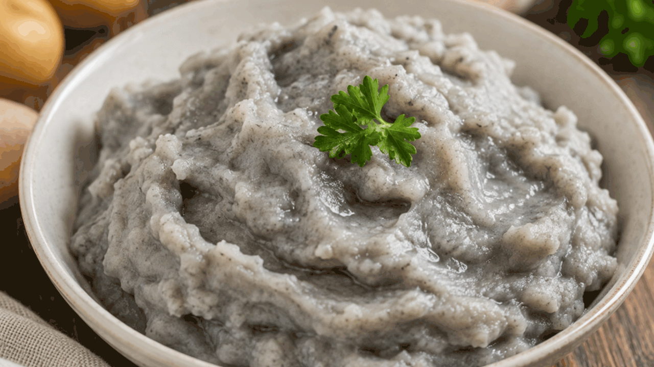 Картофельное пюре может быстро сереть и станови...