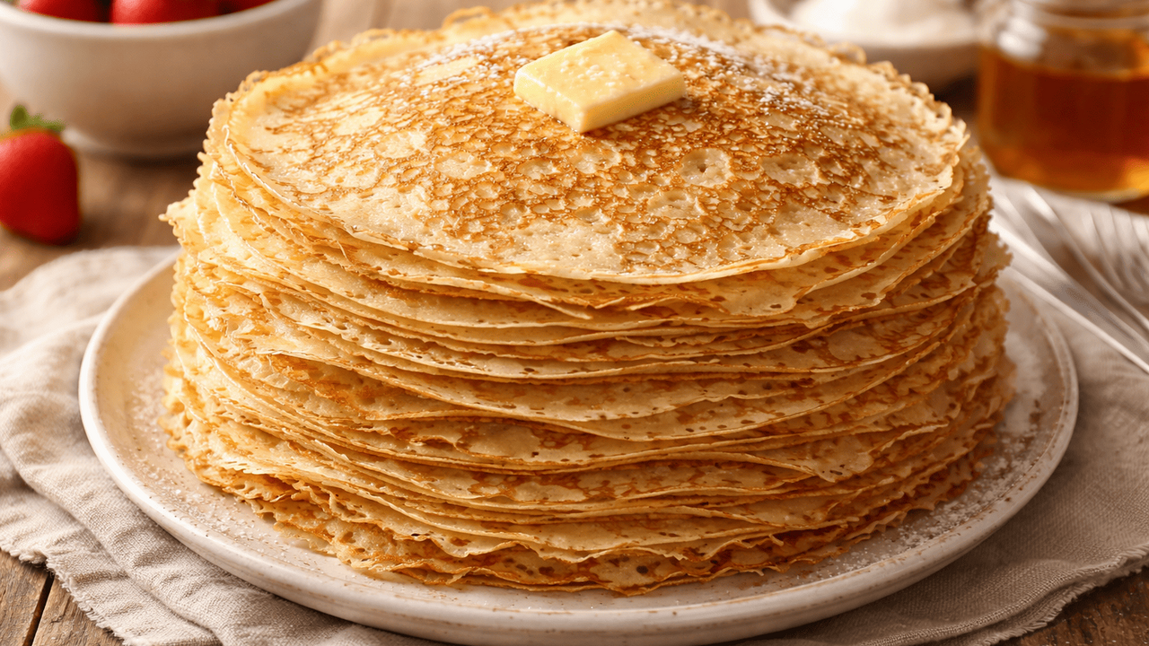 Тонкие, ажурные блины с идеальной текстурой мож...