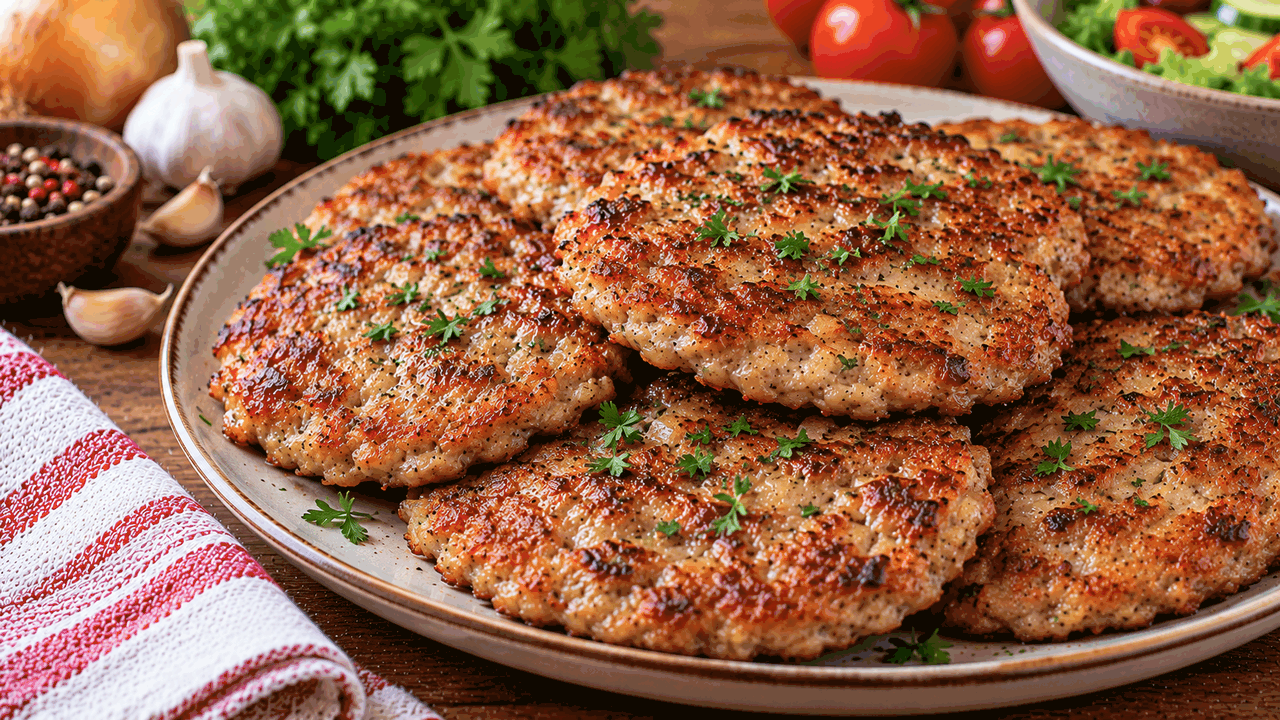 Как приготовить тонкие мясные лепёшки из фарша ...