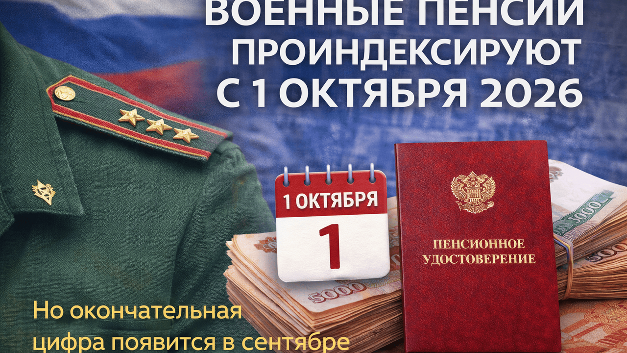 Военные пенсии в России планируют проиндексиров...