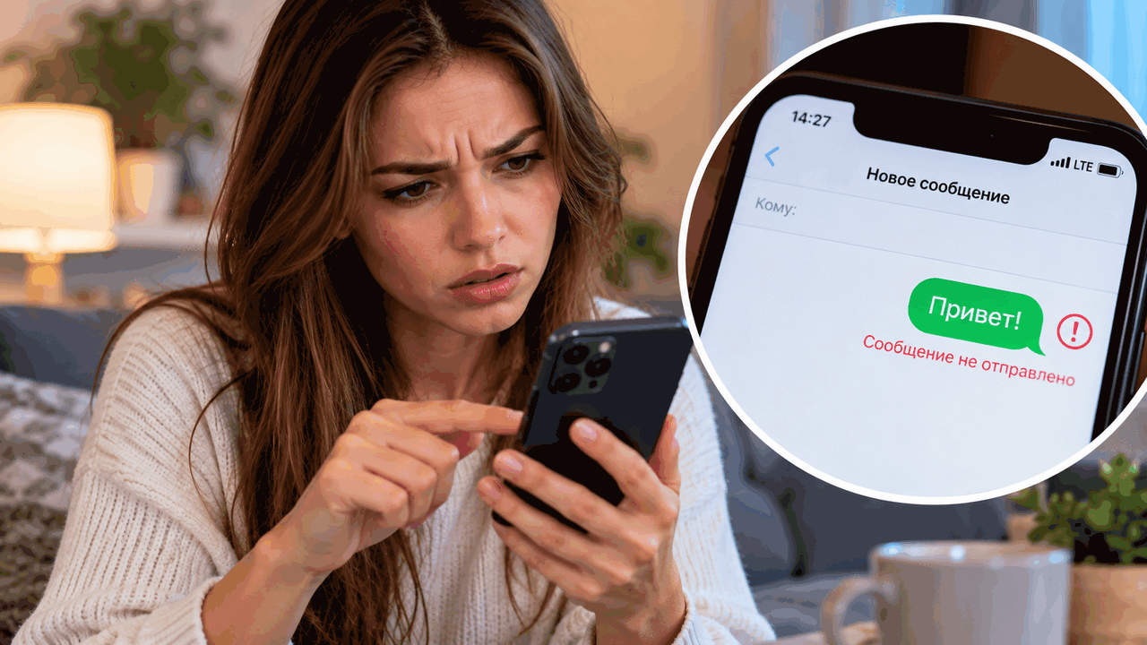 Почему телефон не отправляет обычные SMS, хотя ...