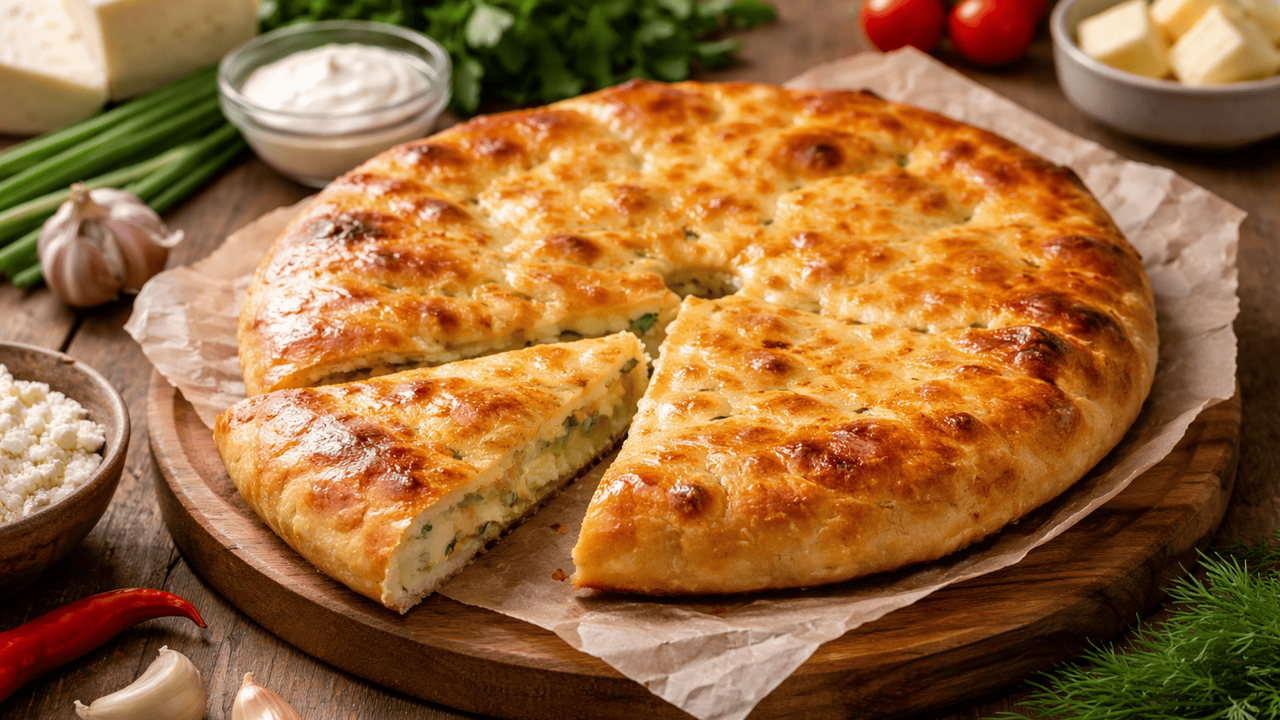 Этот осетинский пирог с картофелем и сыром гото...