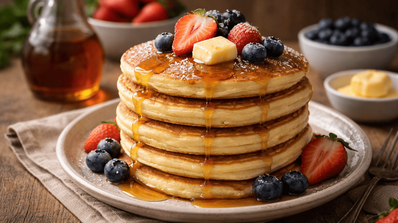 Пышные и мягкие панкейки легко приготовить дома...