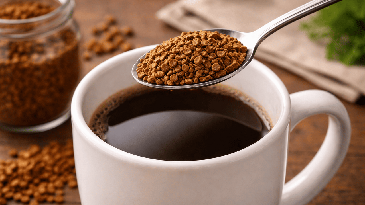 Растворимый кофе может быть ароматным и насыщен...