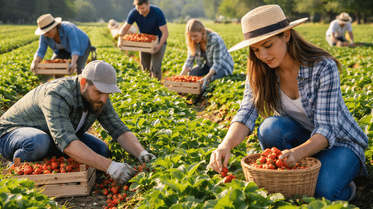 Работа на клубничных фермах в Финляндии выгляди...