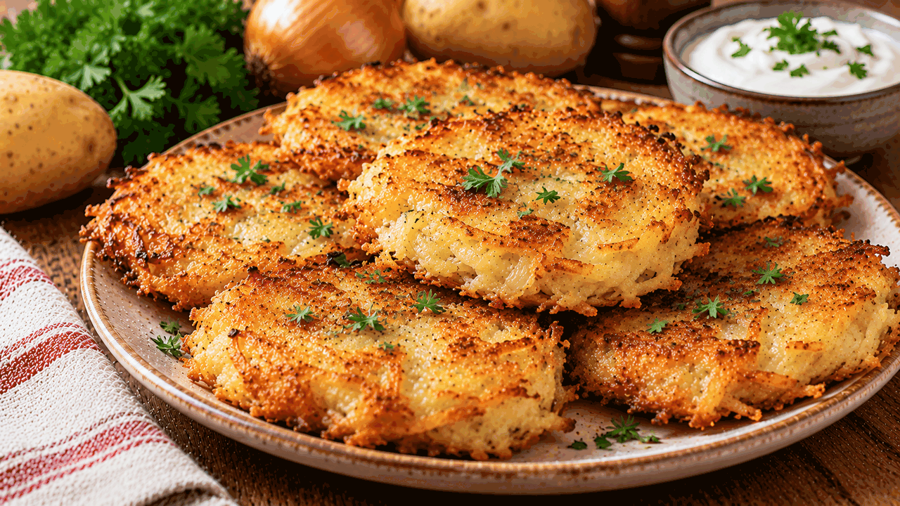 Как приготовить польские картофельные лепёшки п...