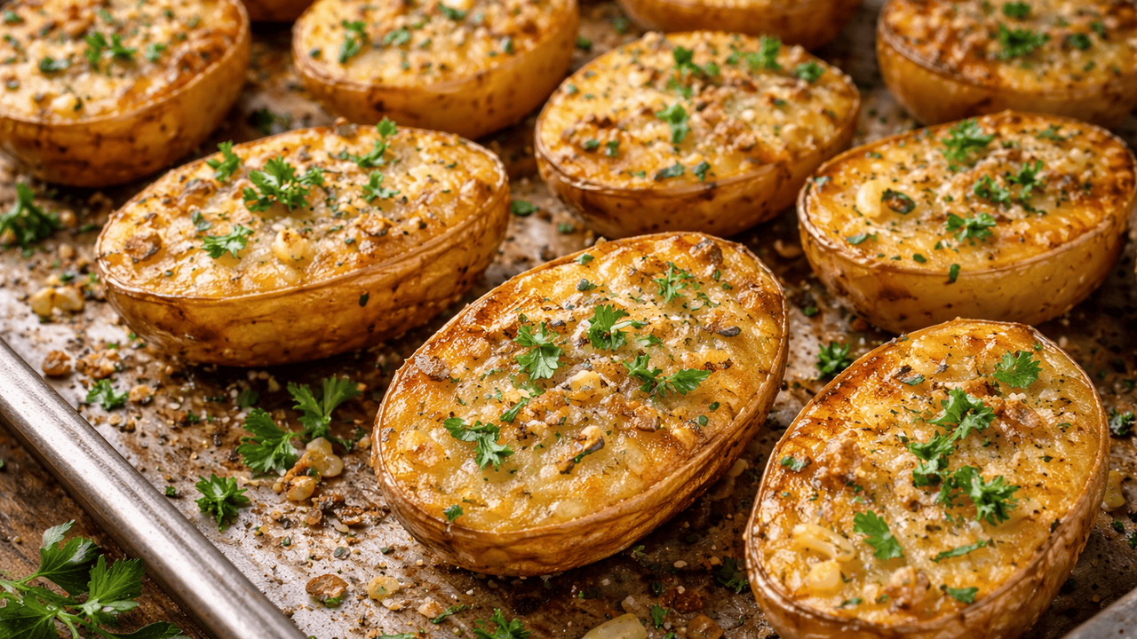 Запечённый картофель половинками в духовке легк...