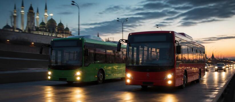 В Казани водители двух автобусов устроили гонки...