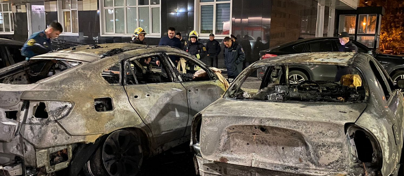 В Татарстане на парковке у жилого дома подожгли автомобили: пострадали семь машин