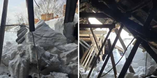 В Казани крыша пятиэтажки не выдержала снега: в...