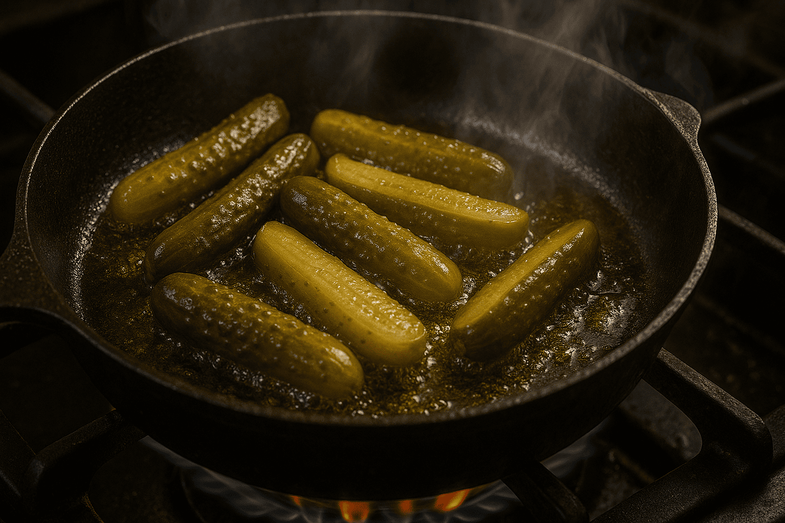 Пожарил солёные огурцы и удивился: никогда не ел такой вкусный салат — приготовлю на Новогодний стол однозначно