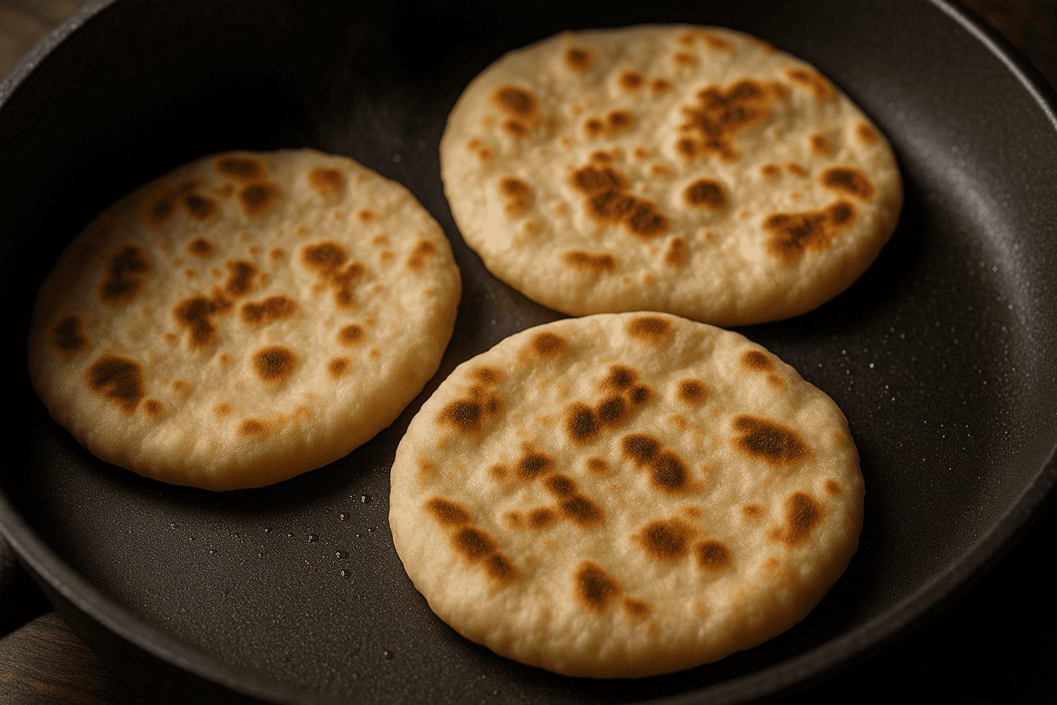 Научила моя бабушка, к чаю за 15 минут из простого — лепешки на сковороде: вкусно, просто и по-домашнему